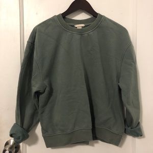 Green fleece sweatshirt in size small